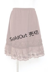 axes femme / バラ刺繍ペチスカート M 茶 Y-25-12-10-095-AX-SK-SZ-ZY