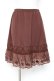 画像1: axes femme / バラ刺繍ペチスカート M 茶 Y-25-12-10-095-AX-SK-SZ-ZY (1)