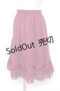 axes femme / レース重ねペチスカート M ワイン Y-25-12-10-096-AX-SK-SZ-ZY