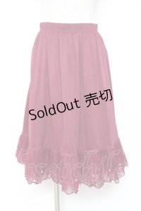 axes femme / レース重ねペチスカート M ワイン Y-25-12-10-096-AX-SK-SZ-ZY