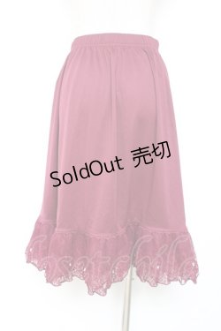 画像2: axes femme / レース重ねペチスカート M ワイン Y-25-12-10-096-AX-SK-SZ-ZY