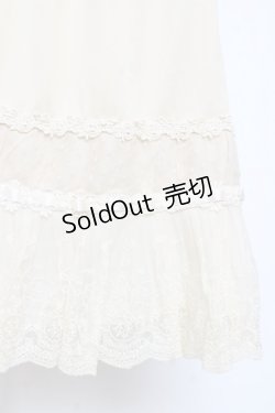 画像3: axes femme / 裾刺繍レースペチスカート M 生成り Y-25-12-10-097-AX-SK-SZ-ZY