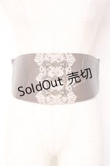 axes femme / バラ金具使いゴムベルト  Dブラウン Y-25-12-10-015-AX-ZA-SZ-ZY