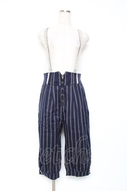 画像1: axes femme POETIQUE / サス付きハーフパンツ M 紺 Y-25-12-10-099-AX-PA-SZ-ZY