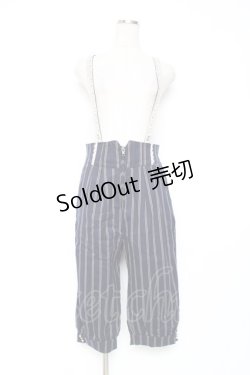 画像1: axes femme POETIQUE / サス付きハーフパンツ M 紺 Y-25-12-10-099-AX-PA-SZ-ZY