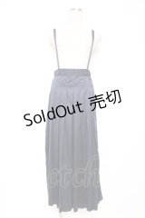 axes femme POETIQUE / サス付きサテンプリーツパンツ M 紺 Y-25-12-10-100-AX-PA-SZ-ZY