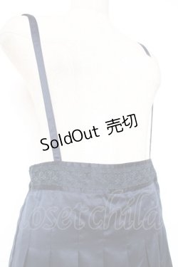 画像3: axes femme POETIQUE / サス付きサテンプリーツパンツ M 紺 Y-25-12-10-100-AX-PA-SZ-ZY