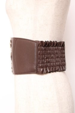 画像2: axes femme / バラ金具使いゴムベルト  Dブラウン Y-25-12-10-015-AX-ZA-SZ-ZY