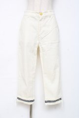 axes femme / レースアップクロップドパンツ L 白 Y-25-12-10-102-AX-PA-SZ-ZY
