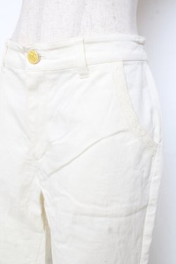 画像3: axes femme / レースアップクロップドパンツ L 白 Y-25-12-10-102-AX-PA-SZ-ZY