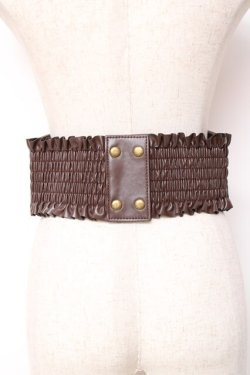 画像3: axes femme / バラ金具使いゴムベルト  Dブラウン Y-25-12-10-015-AX-ZA-SZ-ZY