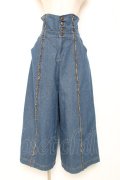 axes femme POETIQUE / ハイウエストフリルデニムパンツ M インディゴ Y-25-12-10-104-AX-PA-SZ-ZY