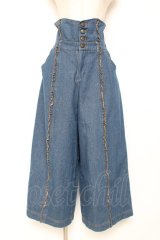 axes femme POETIQUE / ハイウエストフリルデニムパンツ M インディゴ Y-25-12-10-104-AX-PA-SZ-ZY