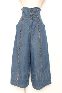 axes femme POETIQUE / ハイウエストフリルデニムパンツ M インディゴ Y-25-12-10-104-AX-PA-SZ-ZY