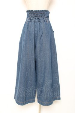 画像2: axes femme POETIQUE / ハイウエストフリルデニムパンツ M インディゴ Y-25-12-10-104-AX-PA-SZ-ZY