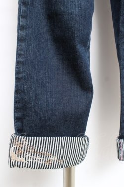 画像4: axes femme / 裾ストライプデニムパンツ L インディゴ Y-25-12-10-105-AX-PA-SZ-ZY