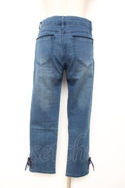 画像2: axes femme / ちょうちょ刺繍デニムパギンス M インディゴ Y-25-12-10-106-AX-PA-SZ-ZY