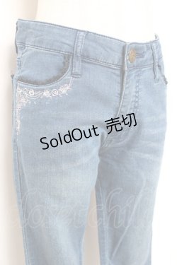 画像3: axes femme / ちょうちょ刺繍デニムパギンス M インディゴ Y-25-12-10-106-AX-PA-SZ-ZY