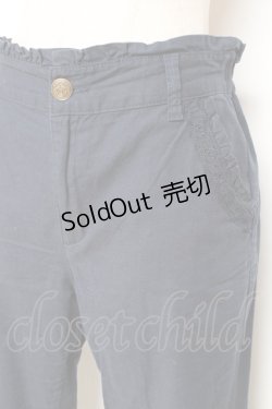 画像4: axes femme / 綿麻クロップドパンツ L 紺 Y-25-12-10-107-AX-PA-SZ-ZI