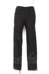 axes femme / 裾ビジューレギパン M 黒 Y-25-12-10-108-AX-PA-SZ-ZY