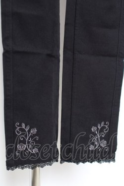 画像4: axes femme / 裾刺繍レギンスパンツ M 黒 Y-25-12-10-109-AX-PA-SZ-ZY