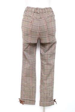 画像2: axes femme / 裾レースアップ裏起毛レギパン M 茶 Y-25-12-10-110-AX-PA-SZ-ZY