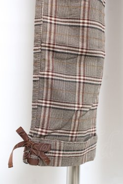 画像4: axes femme / 裾レースアップ裏起毛レギパン M 茶 Y-25-12-10-110-AX-PA-SZ-ZY