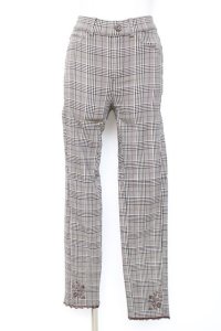 axes femme / 裾刺繍レギンスパンツ M 茶 Y-25-12-10-111-AX-PA-SZ-ZY