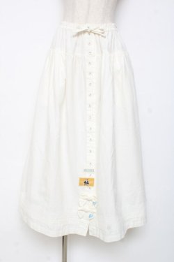 画像1: PINK HOUSE / ネーム使いティアードスカート F 白 Y-25-12-10-113-LO-SK-SZ-ZY