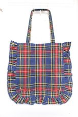 画像2: PINK HOUSE / シャギー起毛タータンチェックトートバッグ  紺 Y-25-12-10-017-LO-BG-SZ-ZT171 (2)