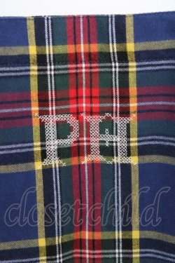 画像4: PINK HOUSE / シャギー起毛タータンチェックトートバッグ  紺 Y-25-12-10-017-LO-BG-SZ-ZY