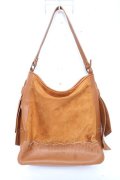 axes femme / 異素材ホーボーバッグ  キャメル Y-25-12-10-020-AX-BG-SZ-ZY