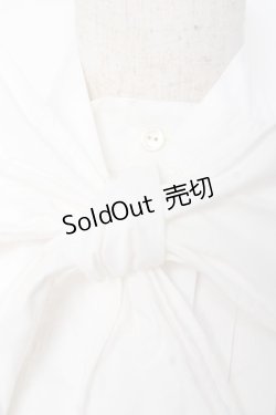 画像5: Jane Marple / ワイヤー入りボウリボン付きブラウス M 白 Y-25-12-10-025-JM-BL-SZ-ZI