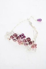 axes femme / 紫陽花モチーフブレスレット  シルバー Y-25-12-11-001-AX-AC-SZ-ZY