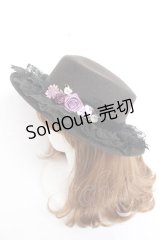 axes femme / クラシカルガーデンカンカン帽  黒 Y-25-12-11-005-AX-AC-AS-ZY