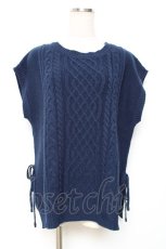 画像1: axes femme / ニットベストアンサンブルのニットベスト M 紺 Y-25-12-11-035-AX-TO-SZ-ZT526 (1)