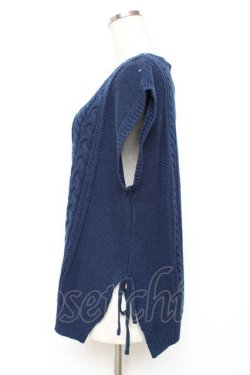 画像2: axes femme / ニットベストアンサンブルのニットベスト M 紺 Y-25-12-11-035-AX-TO-SZ-ZY