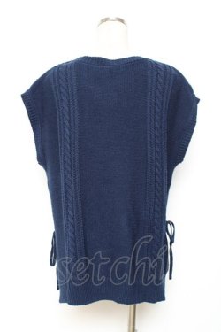 画像3: axes femme / ニットベストアンサンブルのニットベスト M 紺 Y-25-12-11-035-AX-TO-SZ-ZY