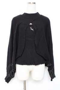 axes femme / ニットボレロ×ニットタンク F 黒 Y-25-12-11-036-AX-TO-SZ-ZY