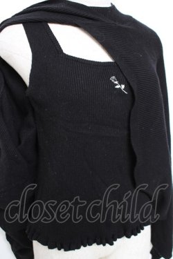 画像3: axes femme / ニットボレロ×ニットタンク F 黒 Y-25-12-11-036-AX-TO-SZ-ZY