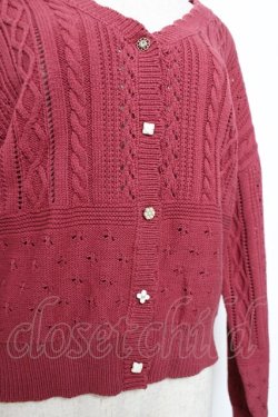 画像3: axes femme / 透かし編みニットカーディガン F ピンク Y-25-12-11-039-AX-TO-SZ-ZY