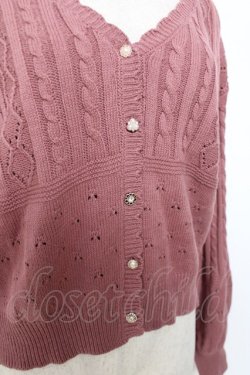 画像3: axes femme / 透かし編みニットカーディガン F ピンク Y-25-12-11-040-AX-TO-SZ-ZY