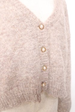 画像3: axes femme / バックレースアップニットカーディガン F モカ Y-25-12-11-041-AX-TO-SZ-ZY