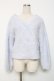 画像1: axes femme POETIQUE / フェザーニットトップス M サックス Y-25-12-11-042-AX-TO-SZ-ZY (1)