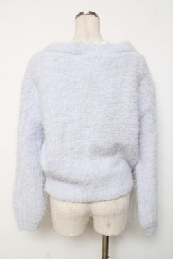 画像2: axes femme POETIQUE / フェザーニットトップス M サックス Y-25-12-11-042-AX-TO-SZ-ZY