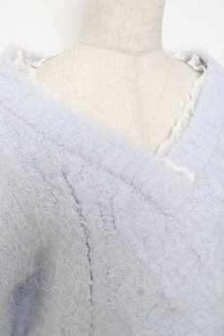 画像3: axes femme POETIQUE / フェザーニットトップス M サックス Y-25-12-11-042-AX-TO-SZ-ZY