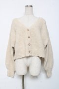 axes femme / バックレースアップニットカーディガン F 生成り Y-25-12-11-043-AX-TO-SZ-ZY