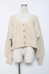 axes femme / バックレースアップニットカーディガン F 生成り Y-25-12-11-043-AX-TO-SZ-ZY