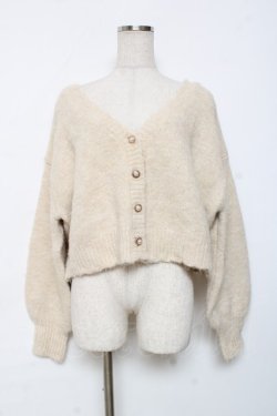 画像1: axes femme / バックレースアップニットカーディガン F 生成り Y-25-12-11-043-AX-TO-SZ-ZY