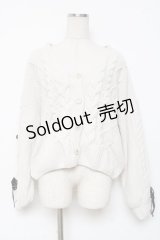 axes femme / モールヤーンニットカーデ F 生成り Y-25-12-11-044-AX-TO-SZ-ZY